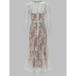 ABITO MIDI CON APPLICAZIONI IN PIZZO E PAILLETTES