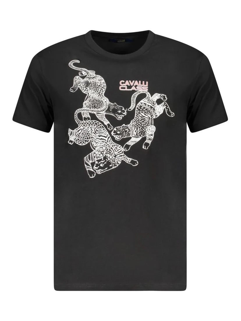 Black Cotton Men's T-Shirt