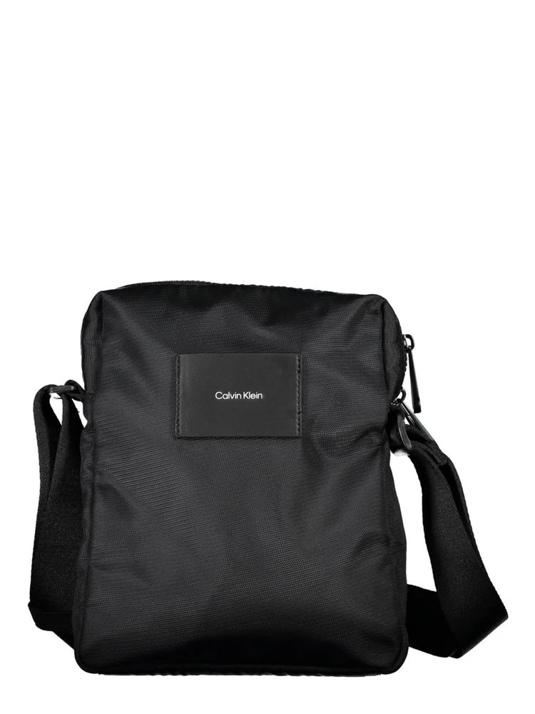 Black Polyester Men's Shoulder Bag