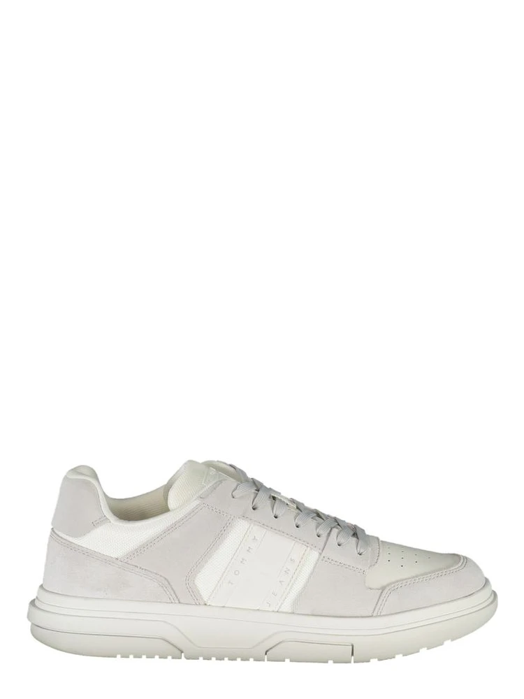 White Polyurethane Men Sneaker