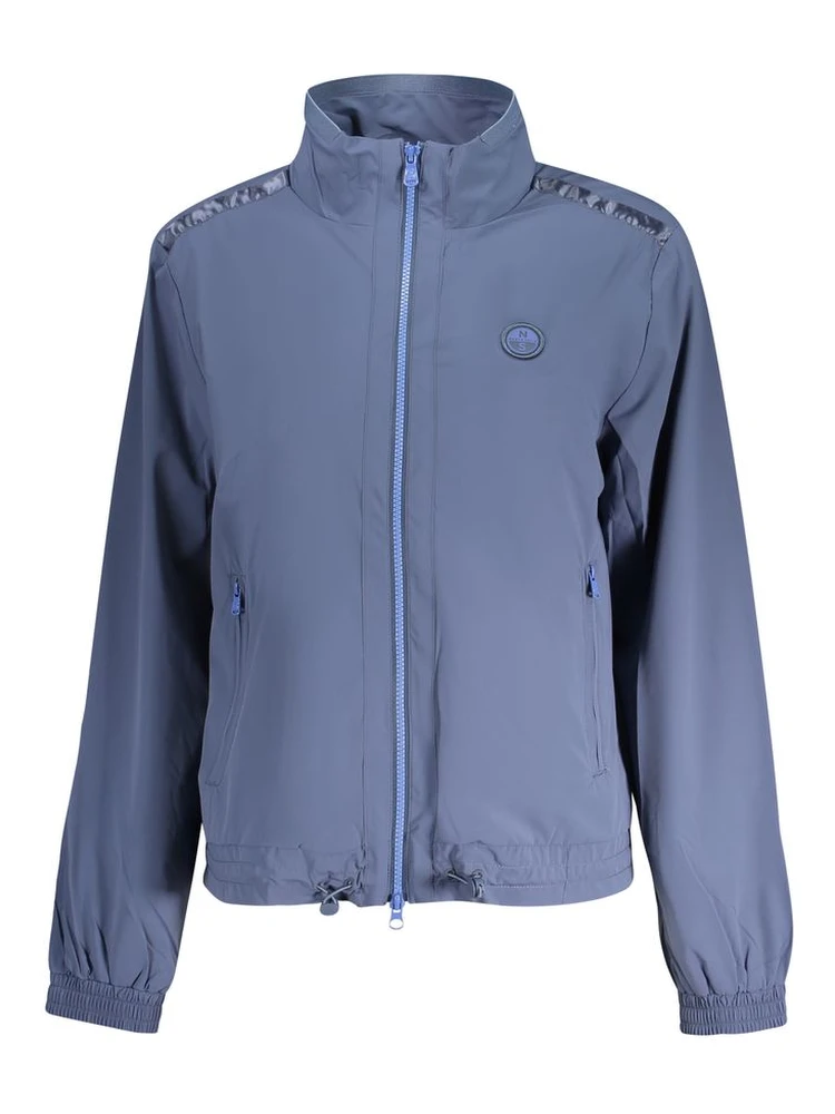 Blue Nylon Women Jacket