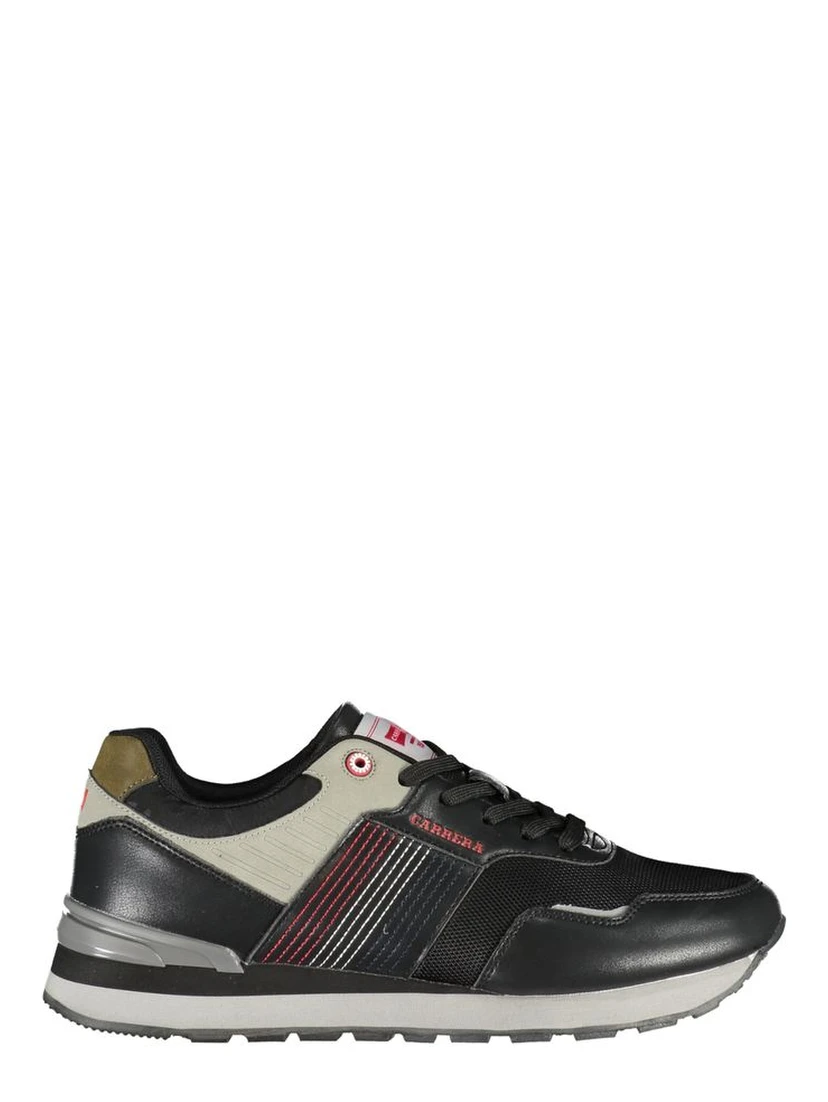 Black Polyurethane Men Sneaker