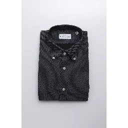 Black Cotton Men Shirt