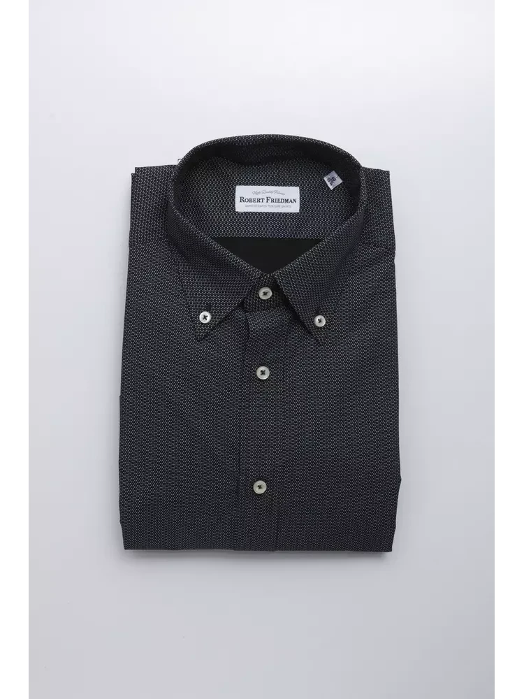 Black Cotton Men Shirt