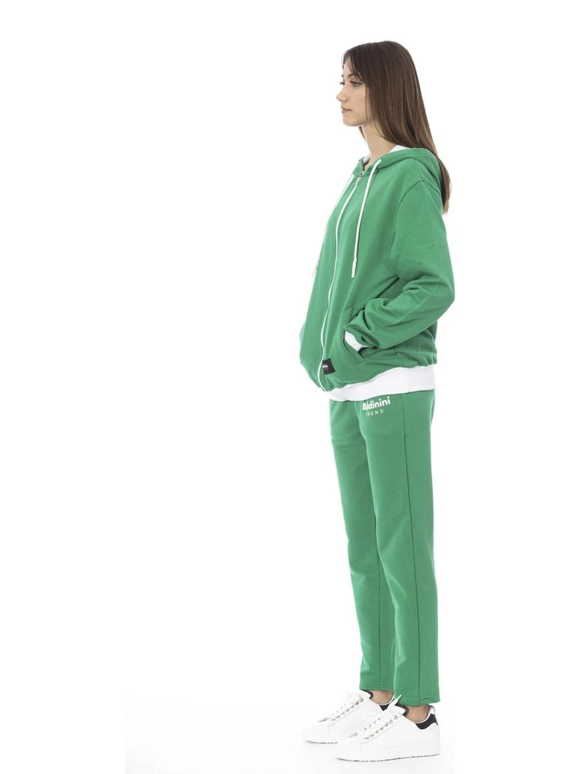 Green Cotton Women Sweater