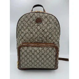 GUCCI GG Supreme and Leather Backpack