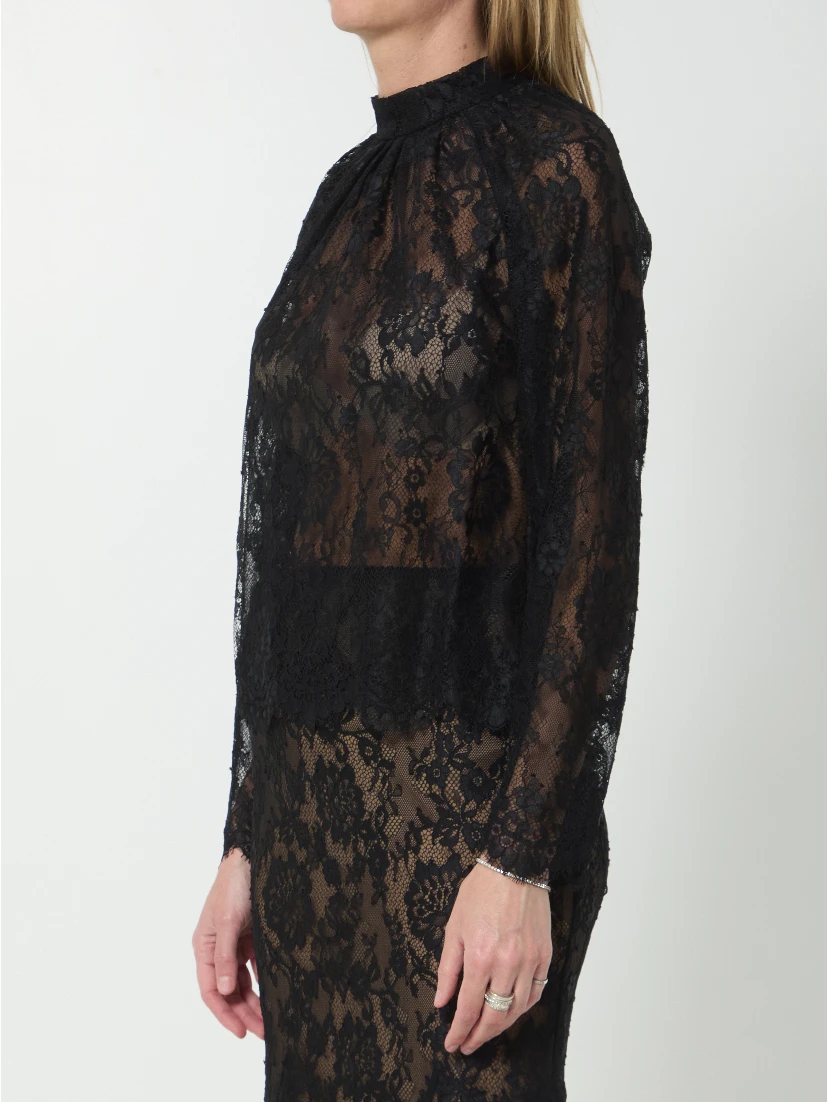 Black lace blouse