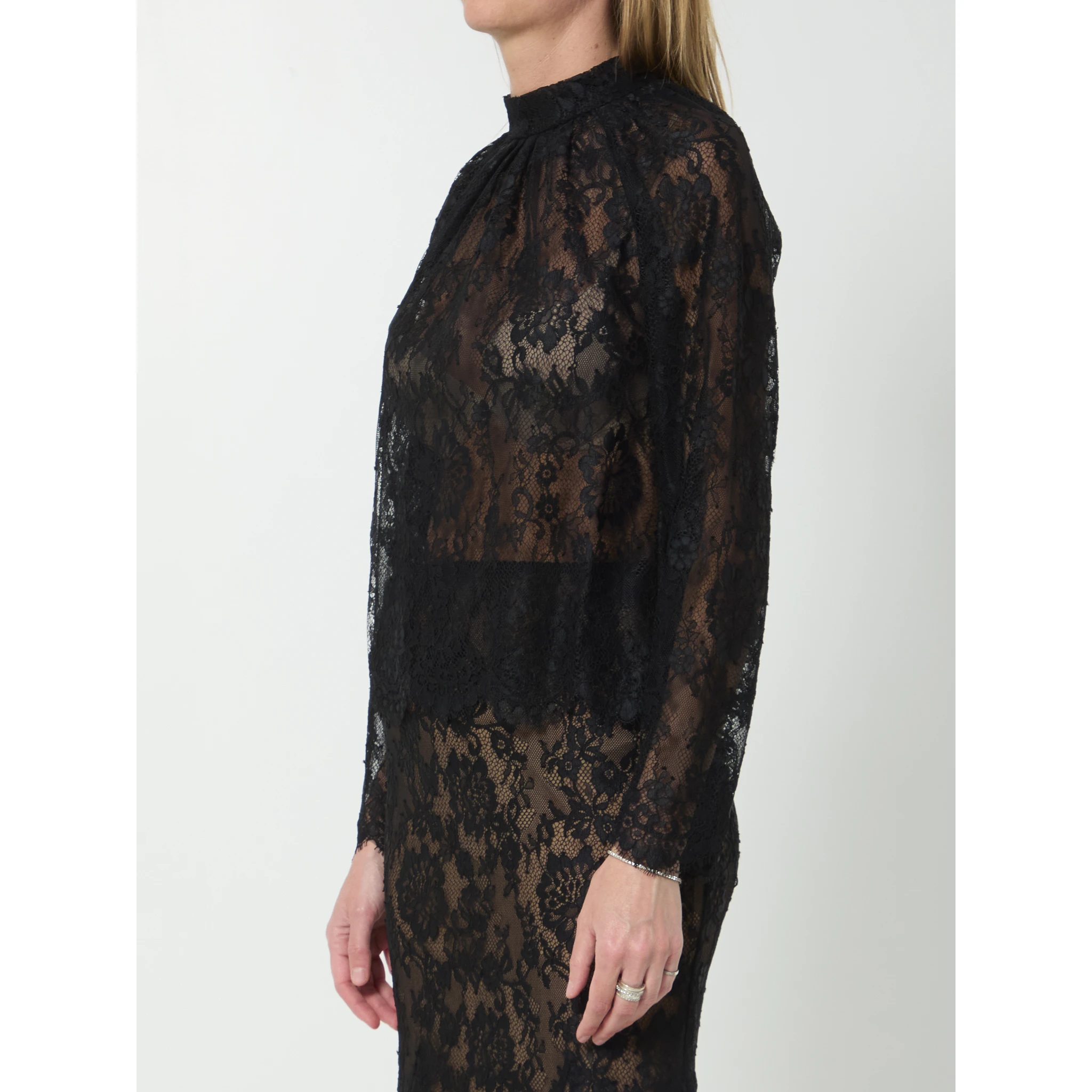 Black lace blouse