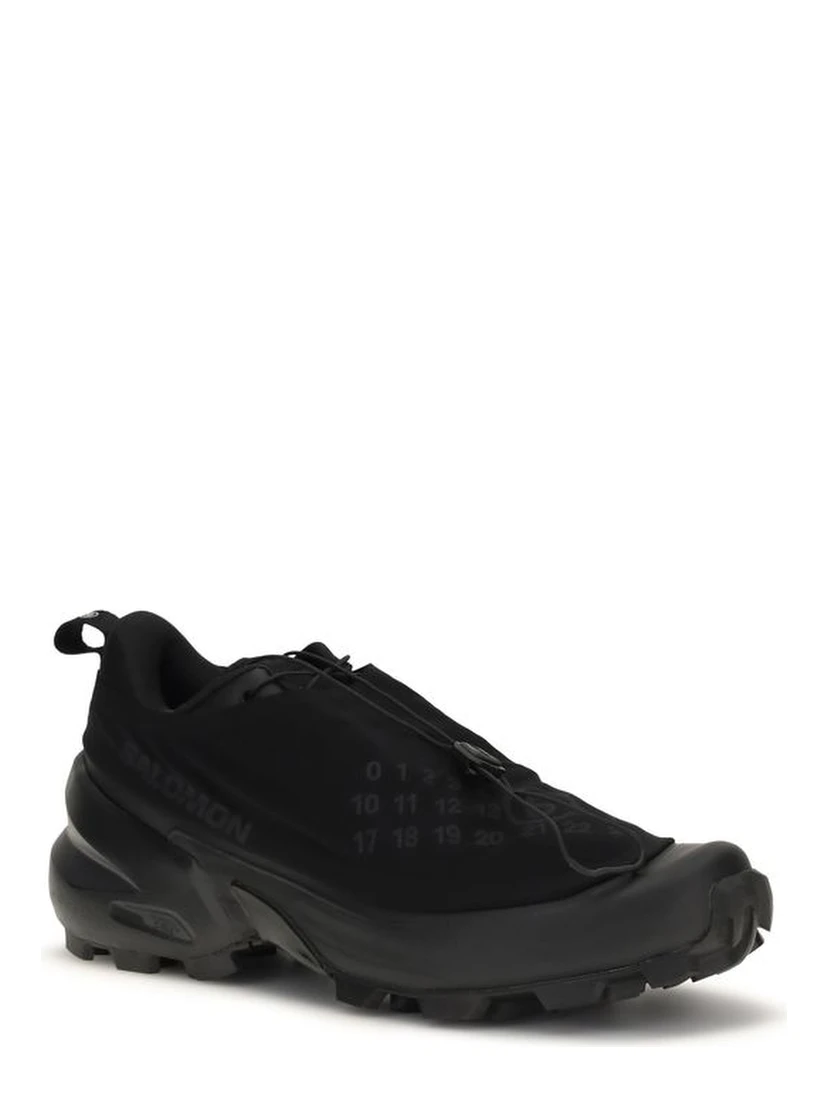 Black Polyester Athletic Sneakers