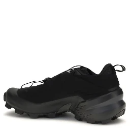 Black Polyester Athletic Sneakers