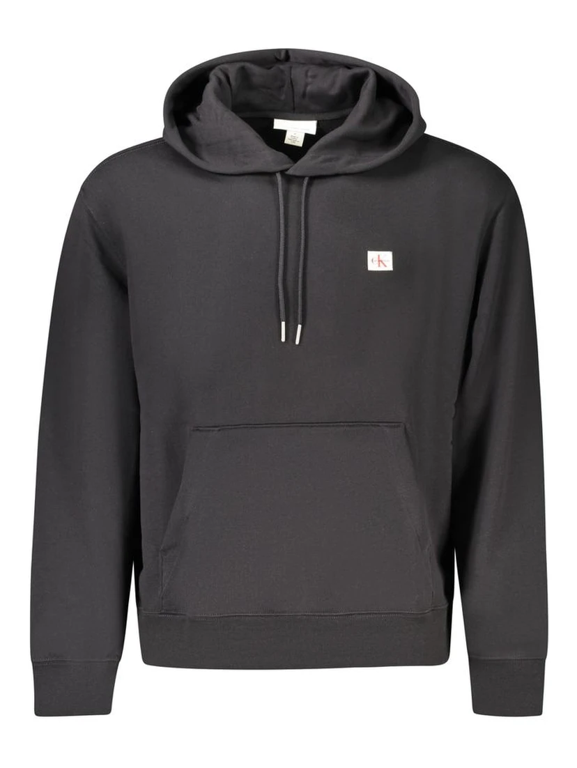 Black Cotton Men's Sweatshirt
