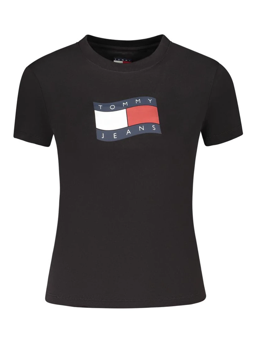Black Cotton Women's T-Shirt