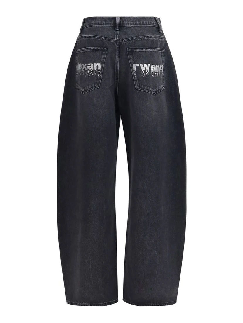 Black Cotton Jeans Denim
