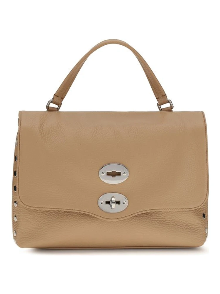 Beige Calf Leather Bos Taurus Shoulder Bag