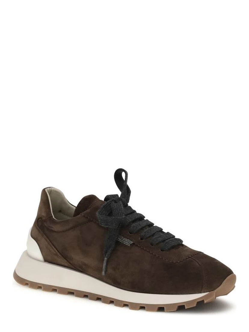 Brown Calf Leather Bos Taurus Athletic Sneakers