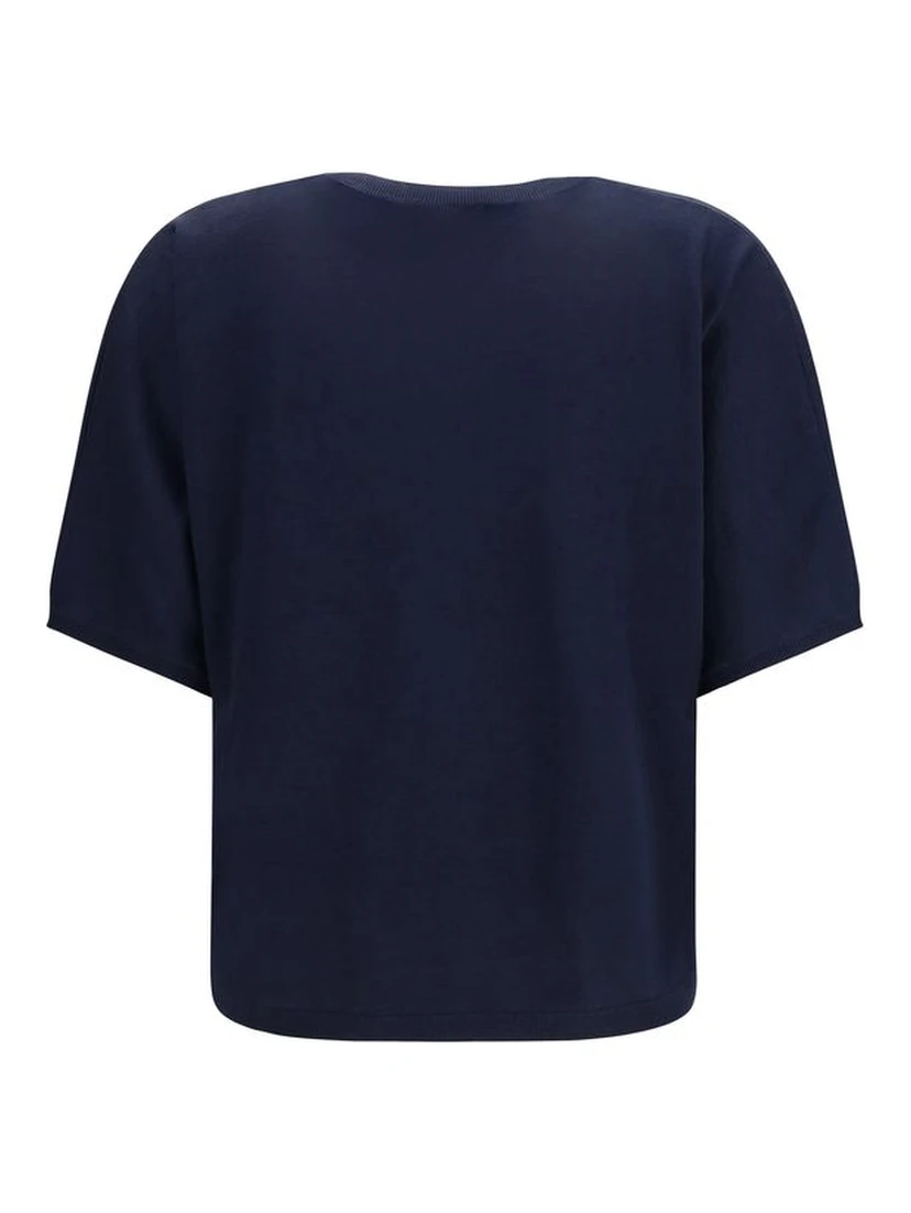 Blue Cashmere Sleeveles Sweater