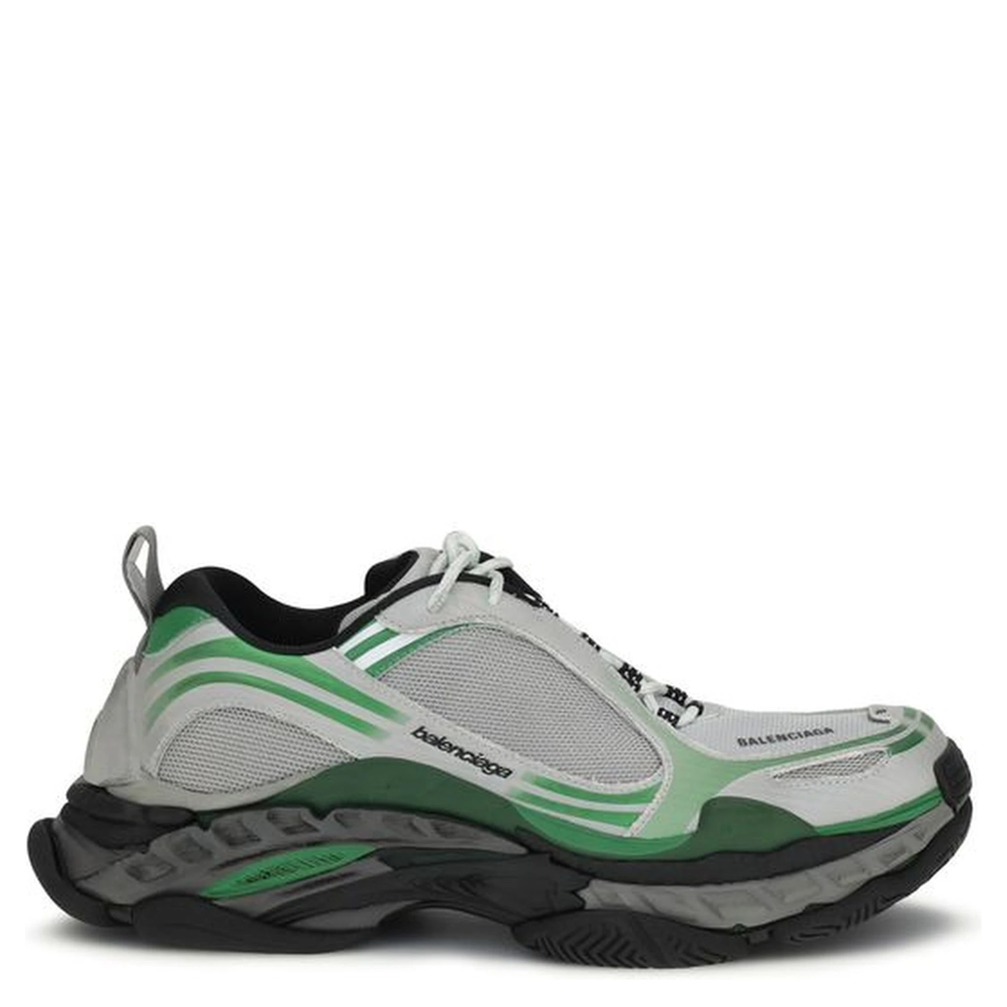 Gray Polyester Athletic Sneakers