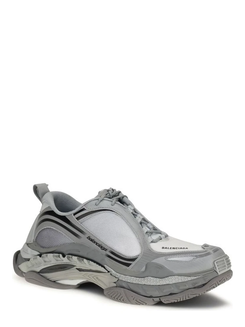 Gray Polyethylene Athletic Sneakers