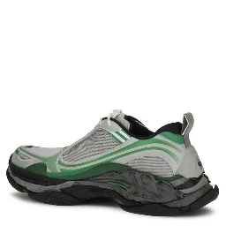 Gray Polyester Athletic Sneakers