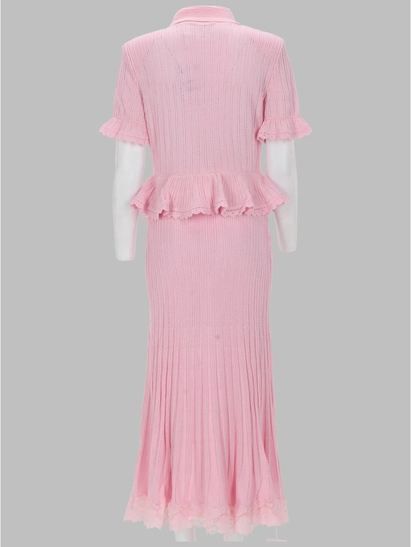 ABITO MIDI IN MAGLIA TRAFORATA