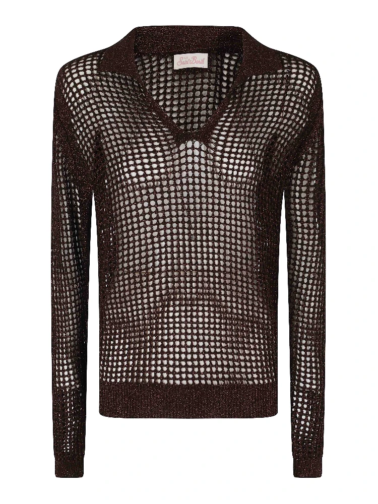 KNIT POINTELLE POLO