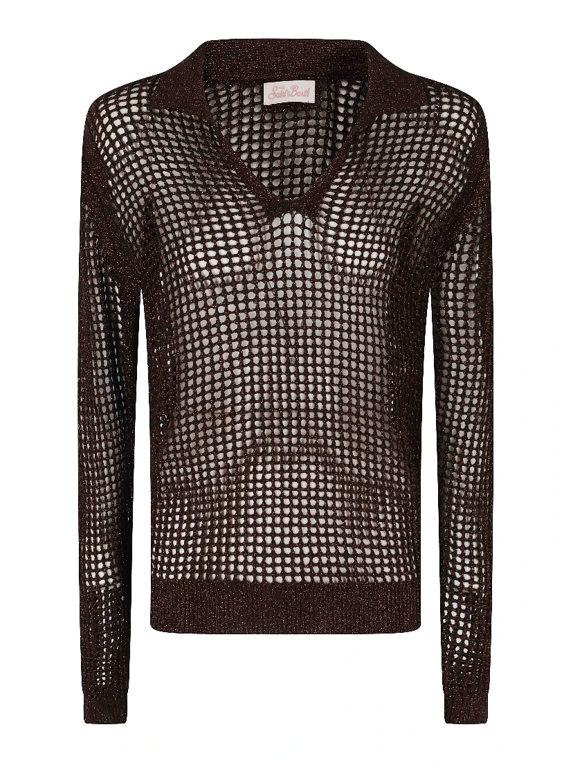 KNIT POINTELLE POLO