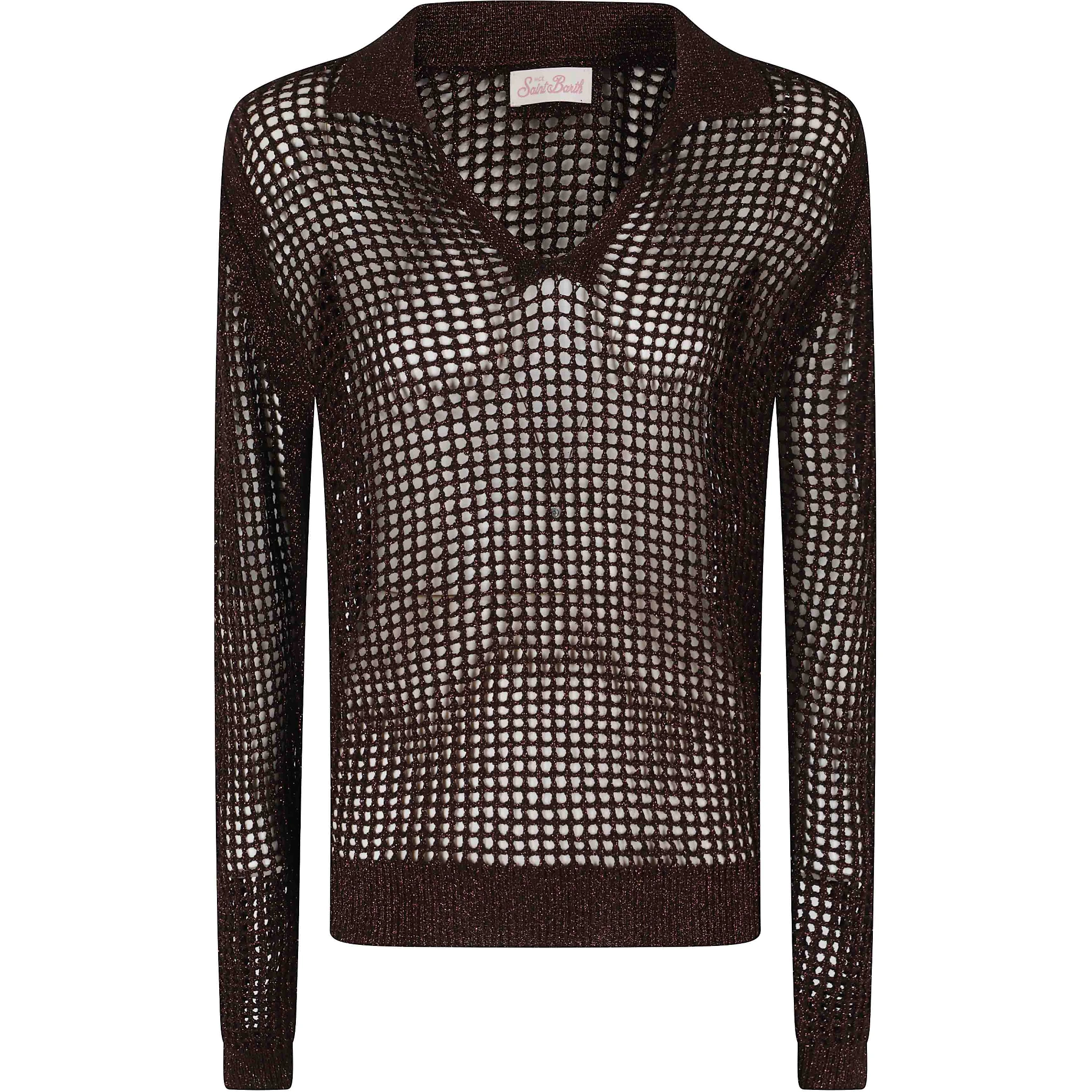 KNIT POINTELLE POLO