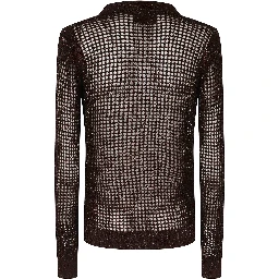 KNIT POINTELLE POLO