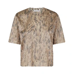 PRINTED METALLIC TSHIRT