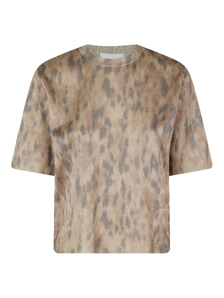 PRINTED METALLIC TSHIRT