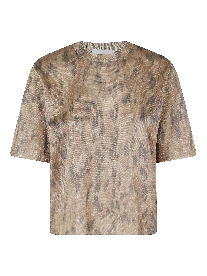 PRINTED METALLIC TSHIRT
