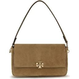 Beige Leather Shoulder Bag