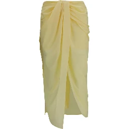 Bicolor Polyester Midi Skirt