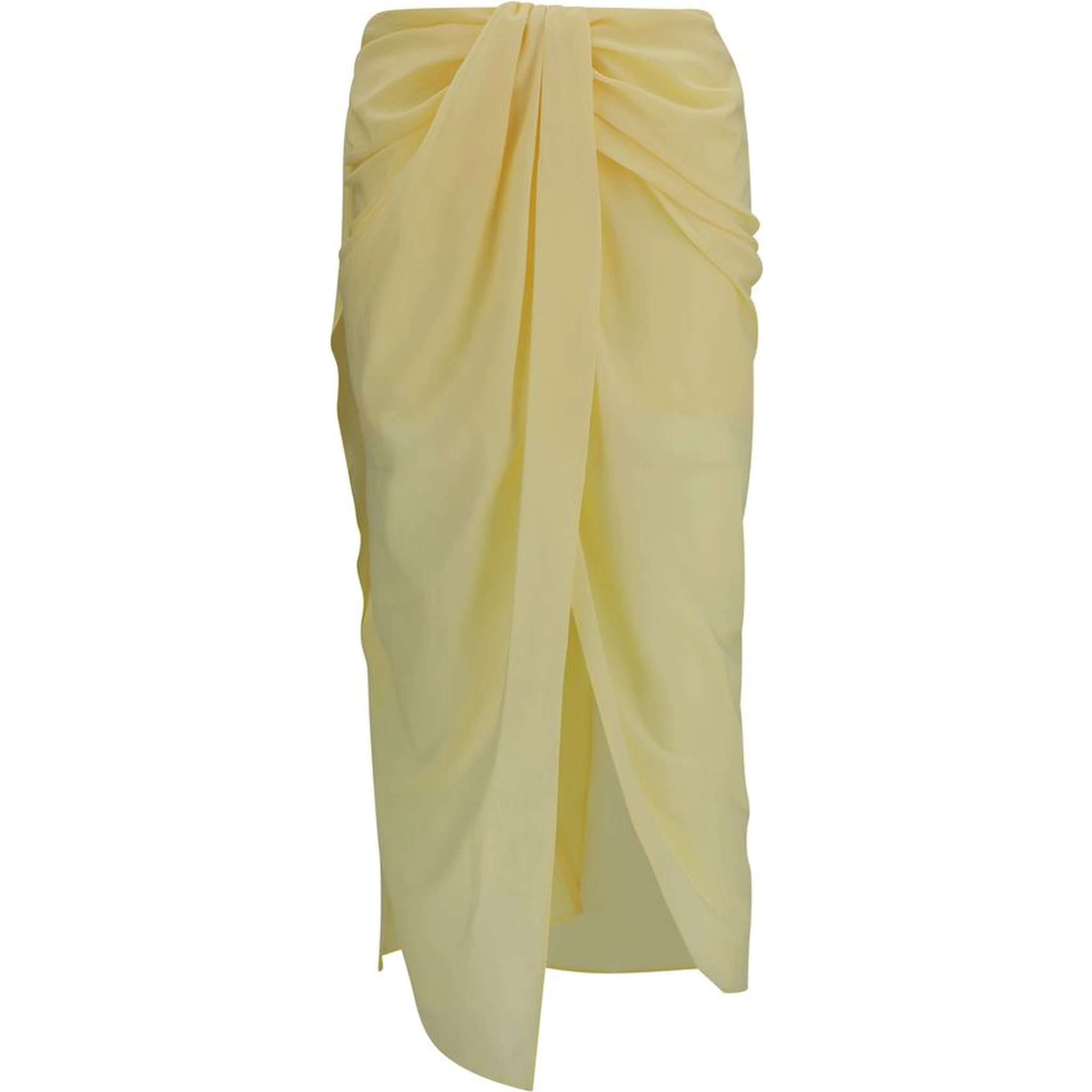 Bicolor Polyester Midi Skirt