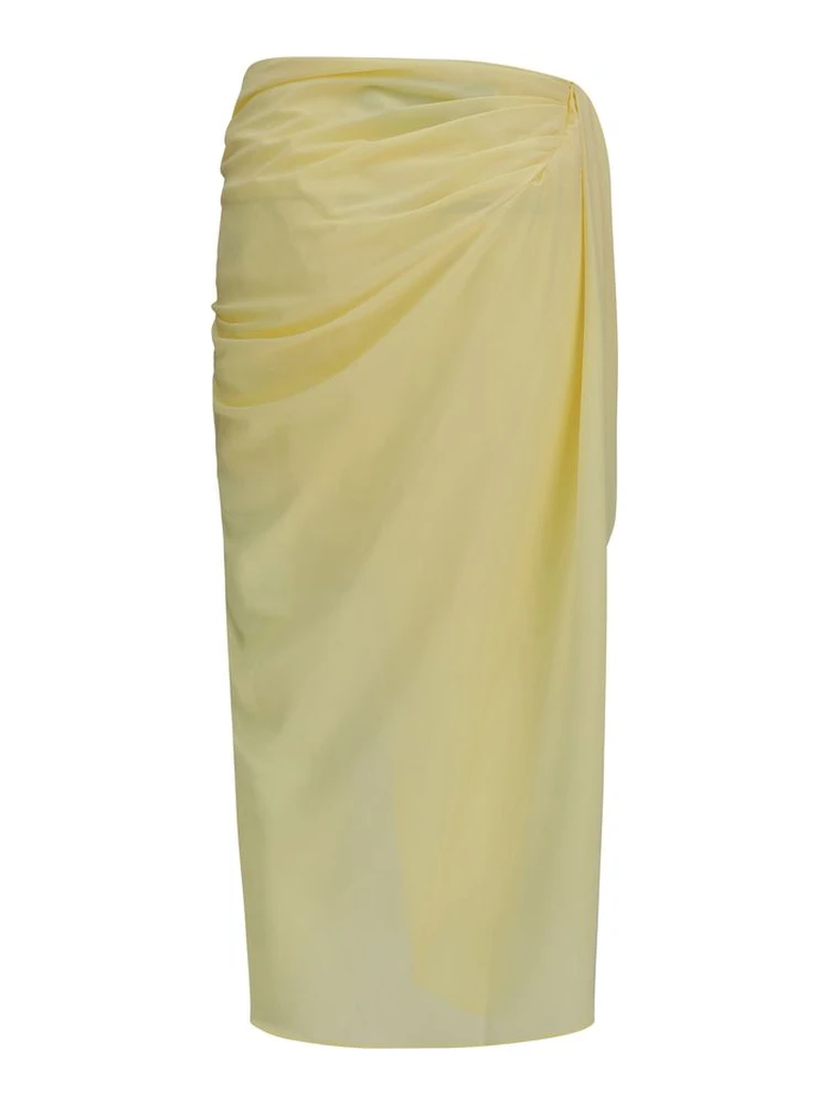 Bicolor Polyester Midi Skirt alternative