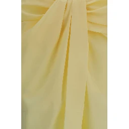 Bicolor Polyester Midi Skirt