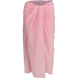 Multicolor Polyester Midi Skirt