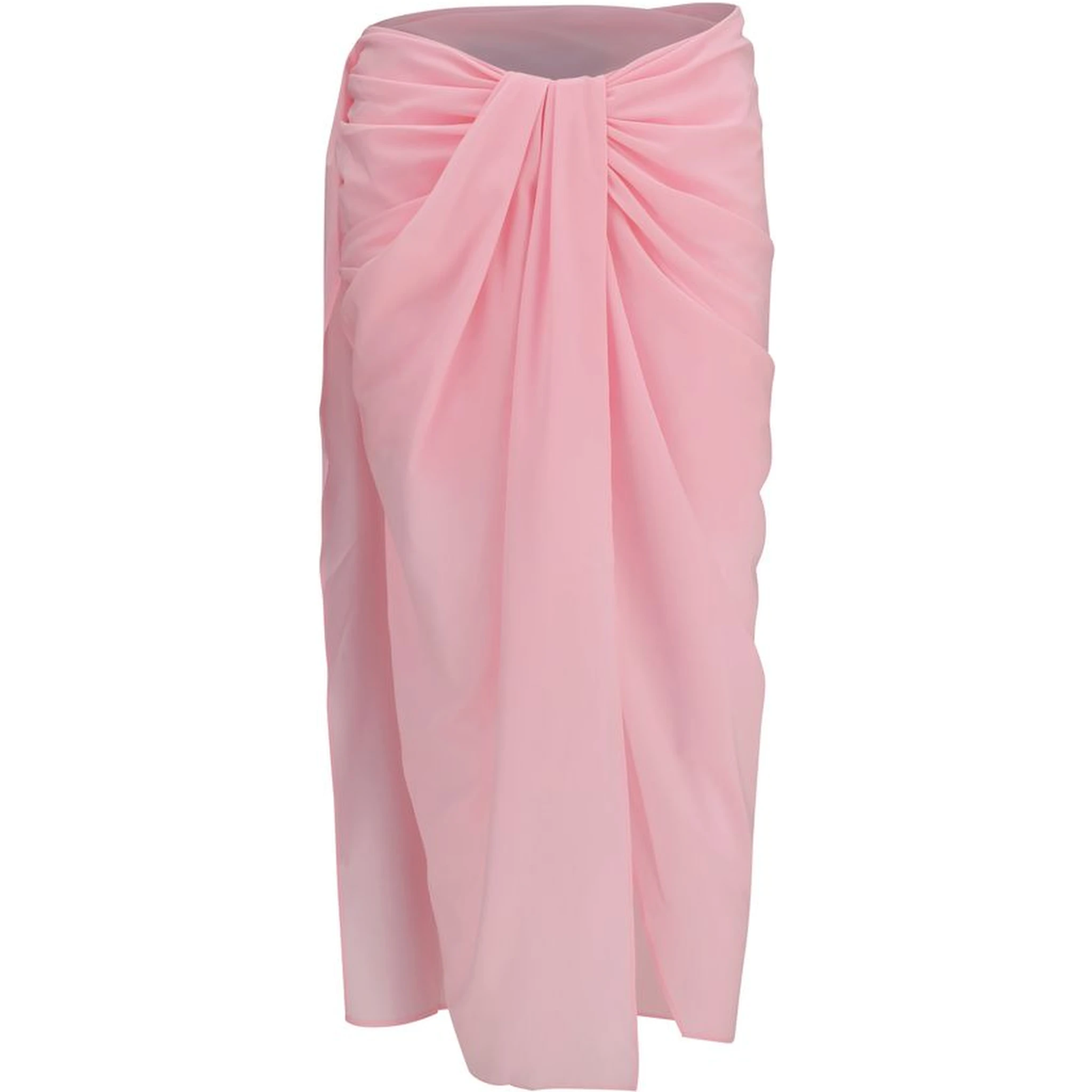 Multicolor Polyester Midi Skirt