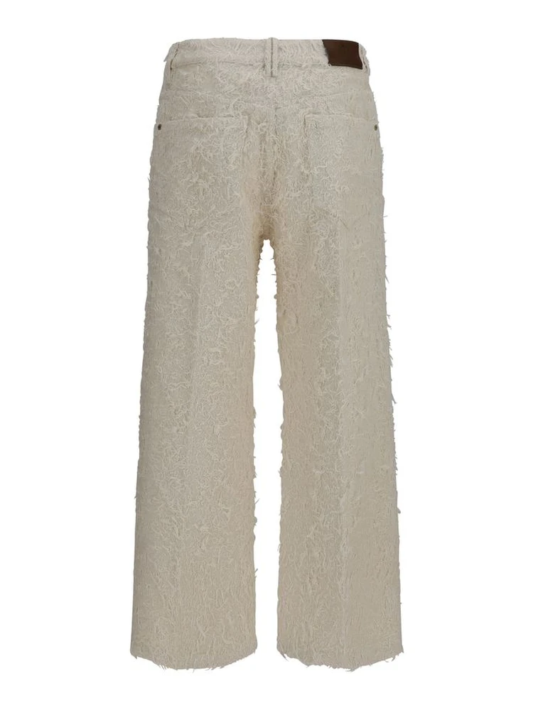 Beige Cotton Cropped Pants alternative