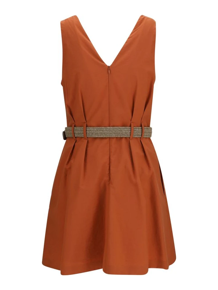 Orange Cotton Casual Dress alternative
