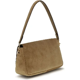 Beige Leather Shoulder Bag