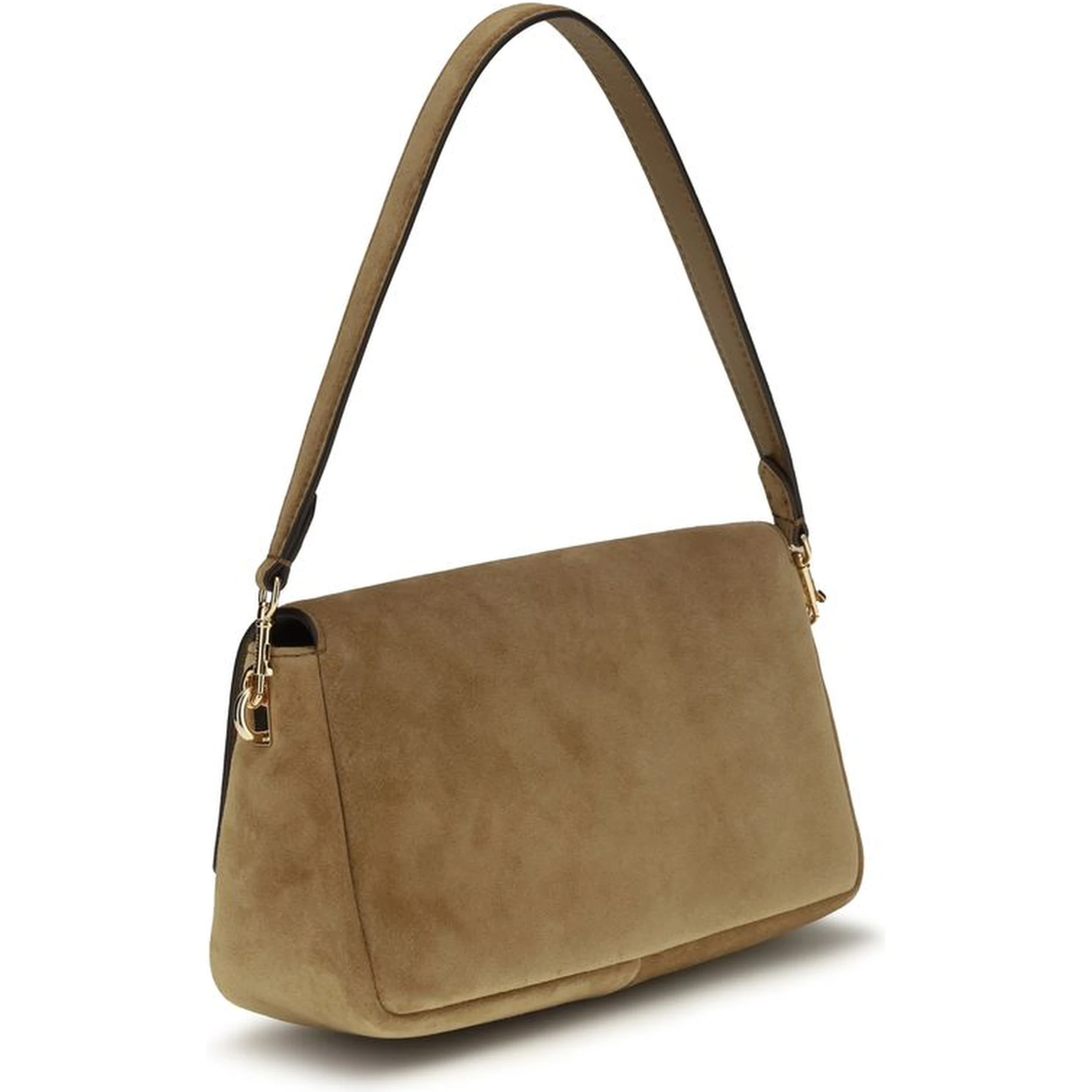 Beige Leather Shoulder Bag