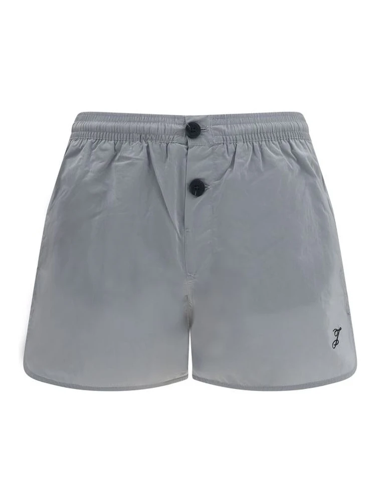 Gray Nylon Bermuda Shorts