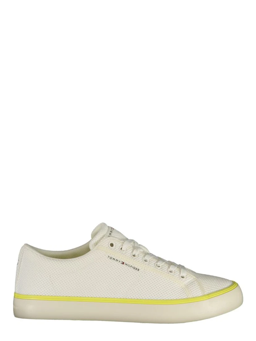 White Polyester Men Sneaker