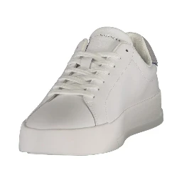 White Polyurethane Men's Sneaker