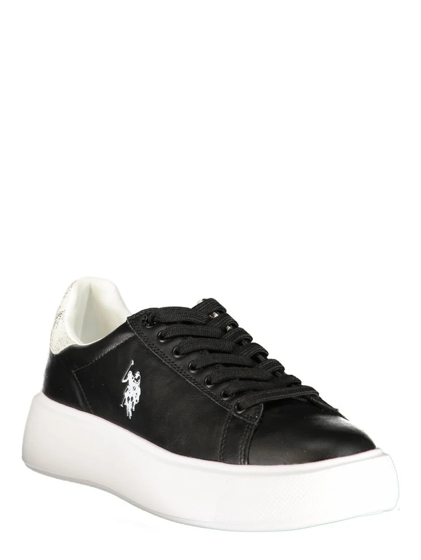 Black Polyurethane Women's Sneaker