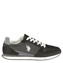 Black Polyurethane Men's Sneaker