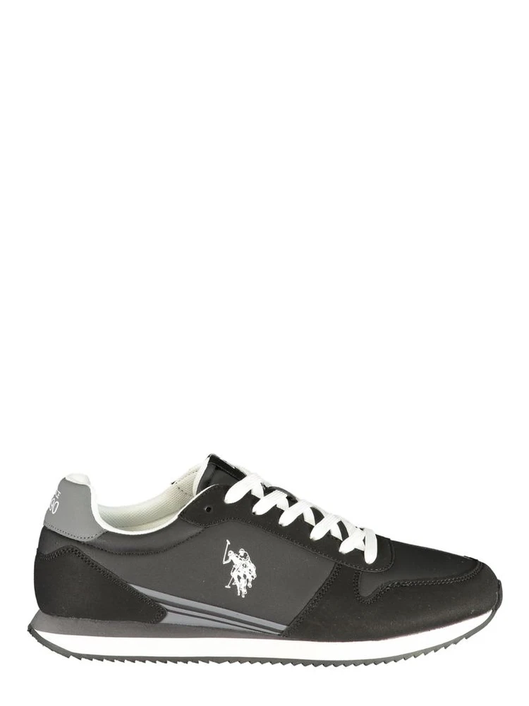 Black Polyurethane Men's Sneaker