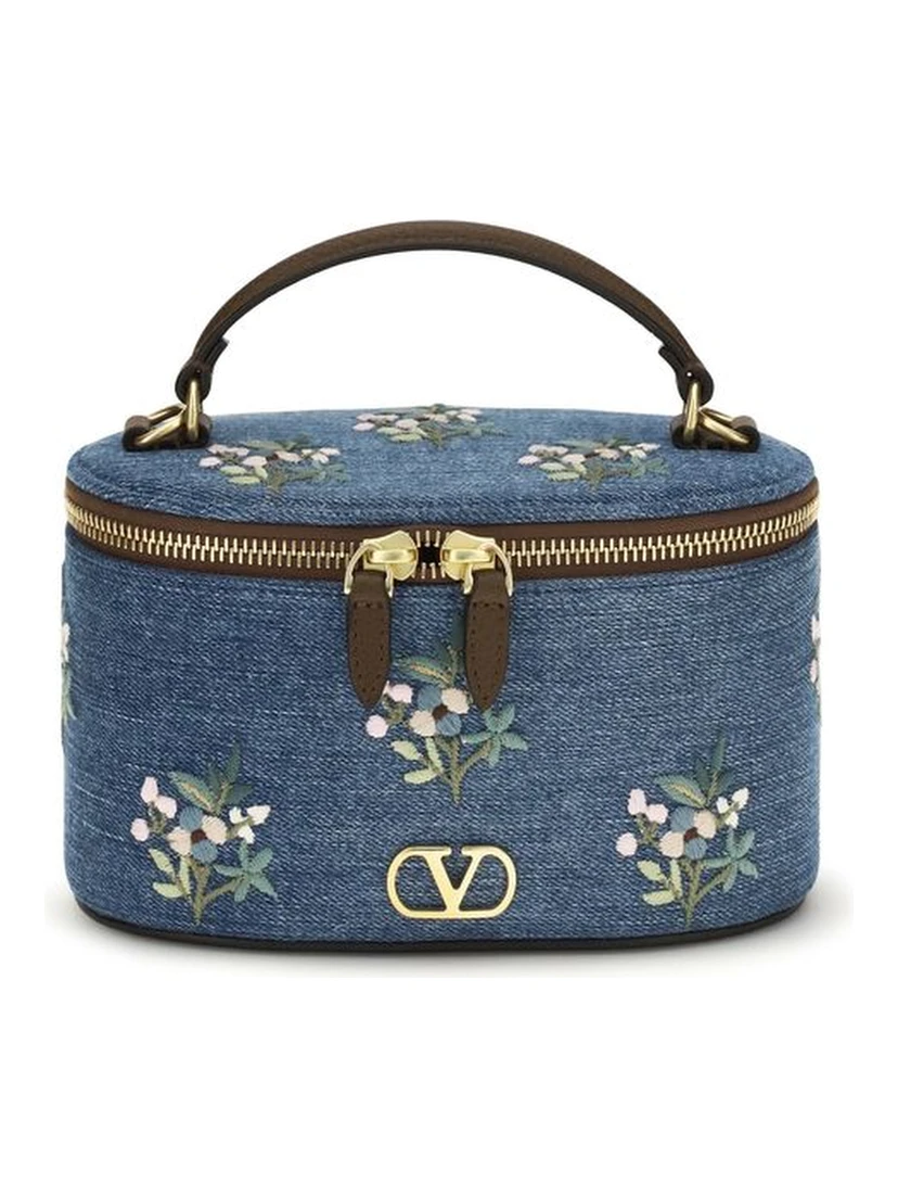 Blue Cotton Handbag