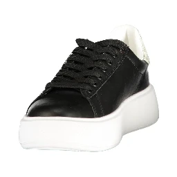 Black Polyurethane Women's Sneaker